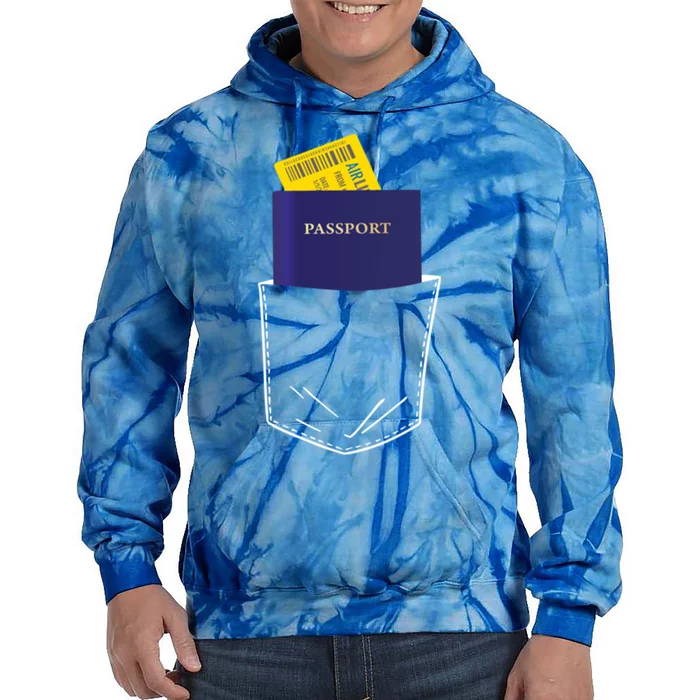 Passport In My Pocket World Traveller And Globe Trotter Gift Tie Dye Hoodie