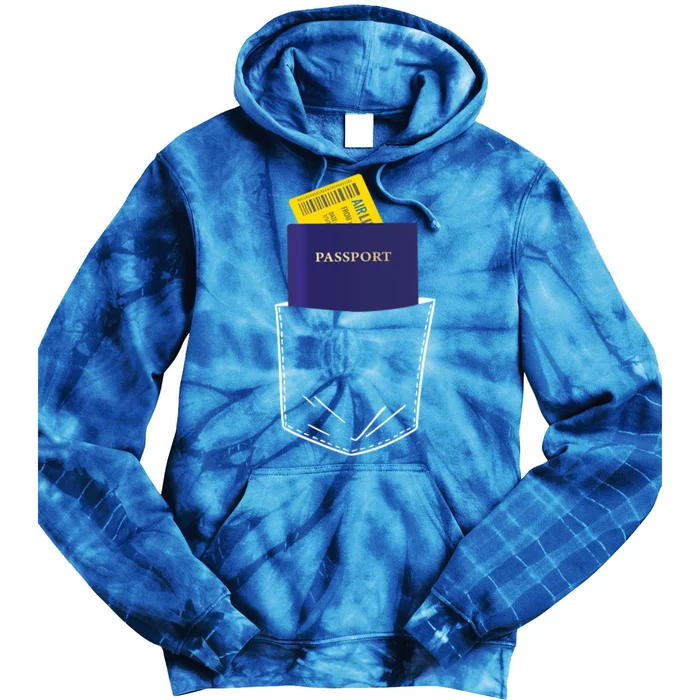 Passport In My Pocket World Traveller And Globe Trotter Gift Tie Dye Hoodie