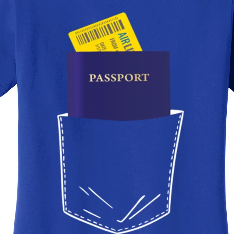 Passport In My Pocket World Traveller And Globe Trotter Gift Women's T-Shirt