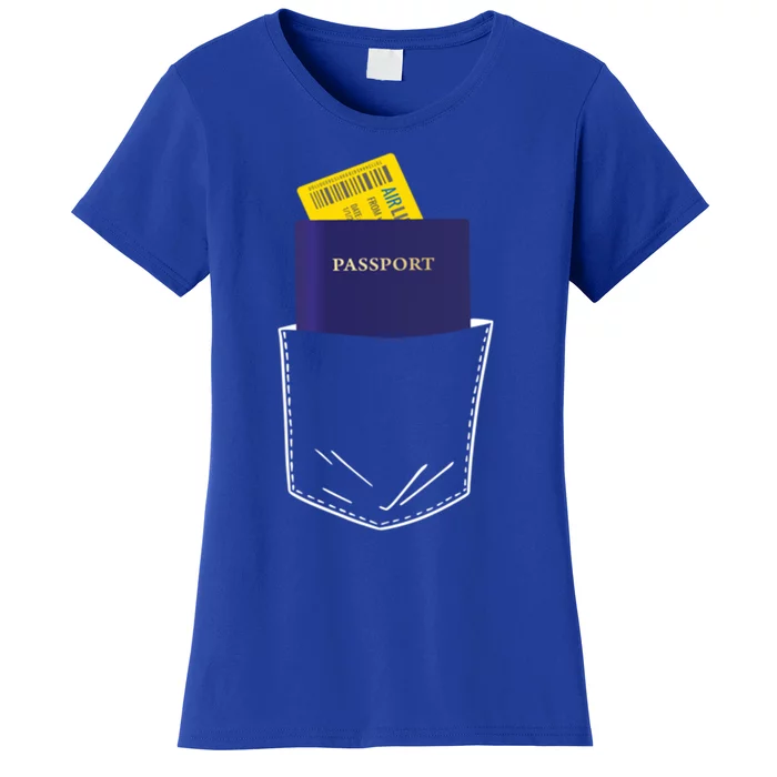 Passport In My Pocket World Traveller And Globe Trotter Gift Women's T-Shirt