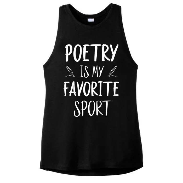 Poetry Is My Favorite Sport Reading Literature Writer Gift Cute Gift Ladies Tri-Blend Wicking Tank