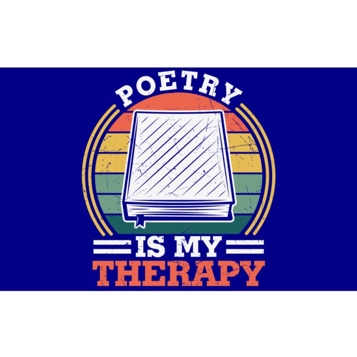 Poetry Is My Therapy Quote World Poetry Day Poet Gift Bumper Sticker