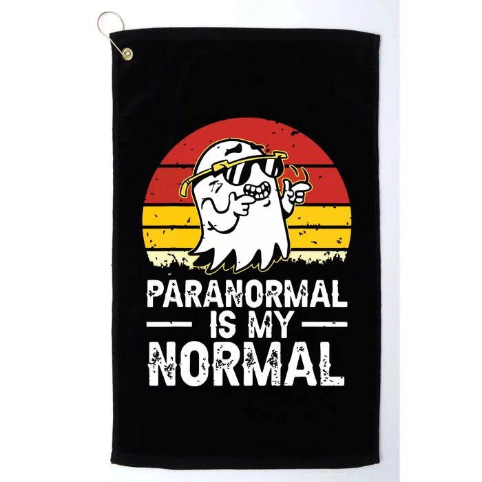 Paranormal Is My Normal Retro Ghost Hunting Halloween Platinum Collection Golf Towel