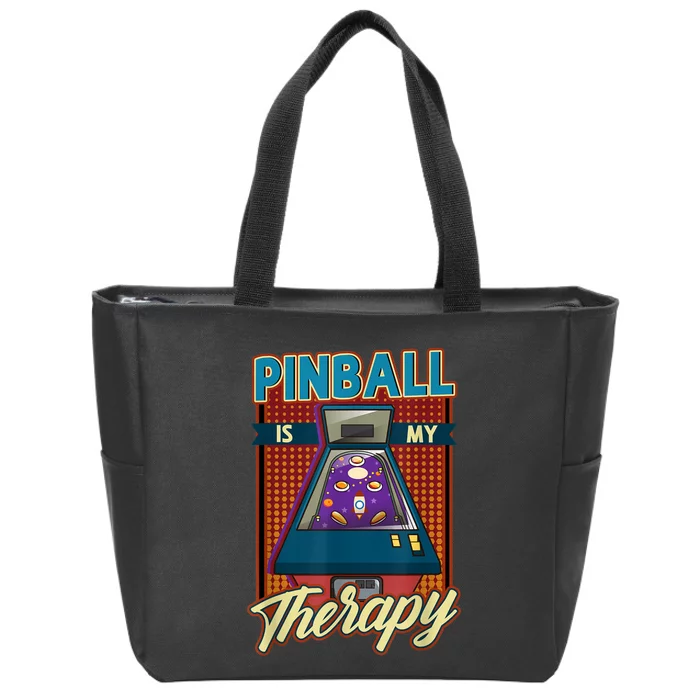 Pinball Is My Therapy Pinball Wizard Classic Retro Zip Tote Bag