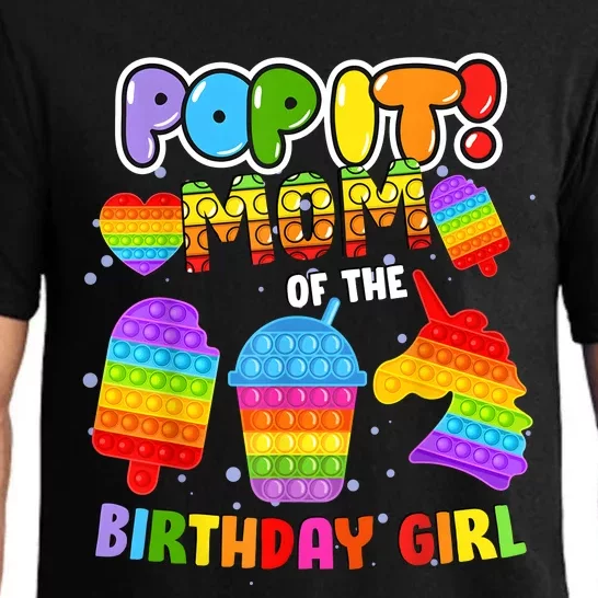 Pop It Mom Of The Birthday Girl Fidget Family Matching Pajama Set