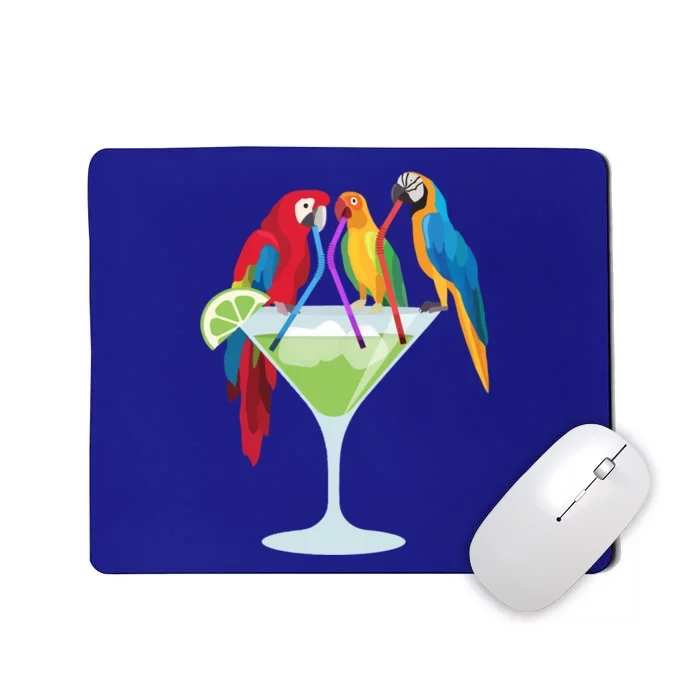 Parrots Ing Margarita Tropical Vacation Hawaiian Birds Cool Gift Mousepad