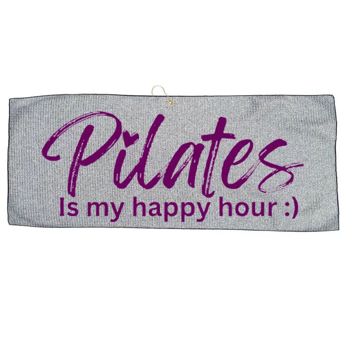 Pilates Is My Happy Hour Large Microfiber Waffle Golf Towel