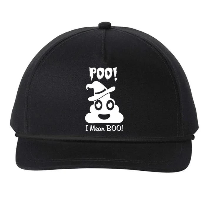 Poo I Mean Boo Halloween Quote Snapback Five-Panel Rope Hat