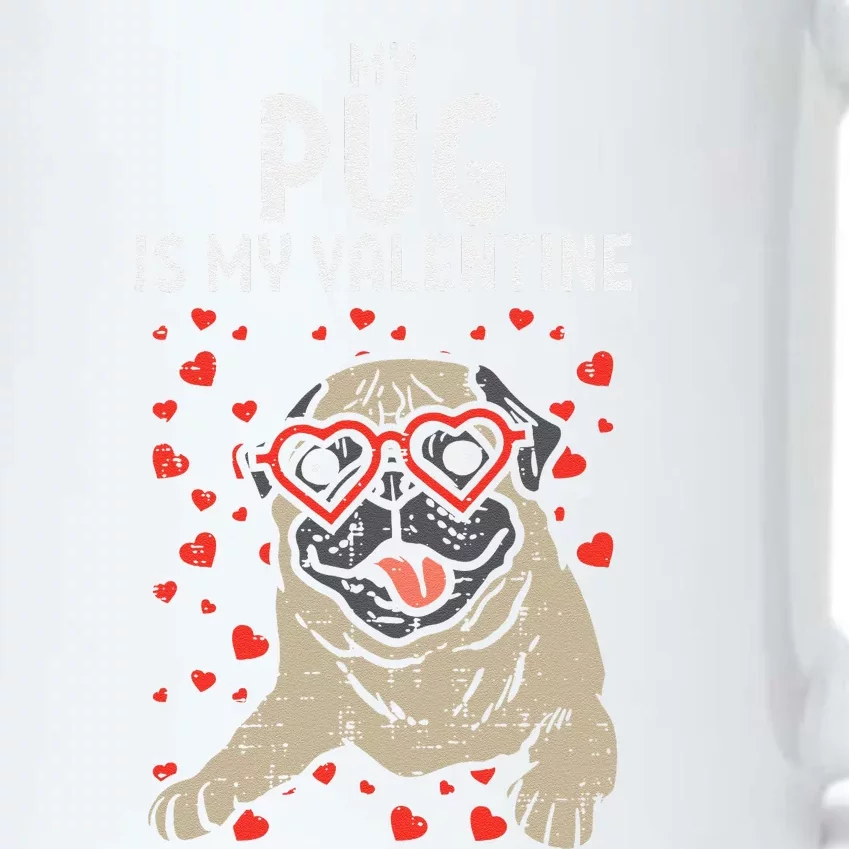 Pug Is My Valentine Cute Valentines Day Pet Dog Owner Gift Black Color Changing Mug