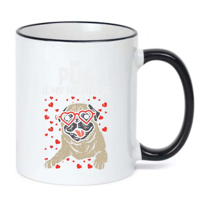 Pug Is My Valentine Cute Valentines Day Pet Dog Owner Gift Black Color Changing Mug