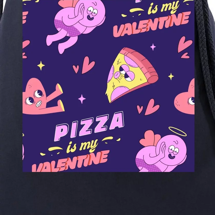 Pizza Is My Valentine Funny Drawstring Bag