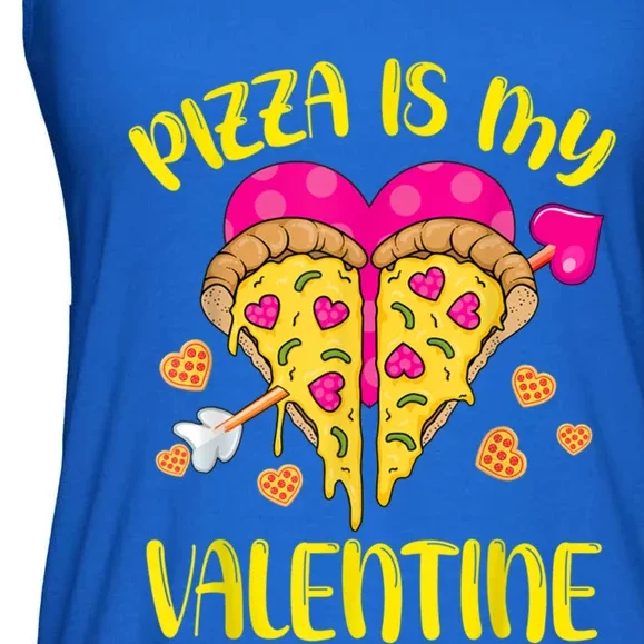 Pizza Is My Valentine Funny Valentines Day Cute Gift Ladies Essential Flowy Tank