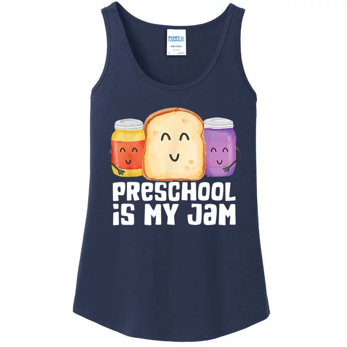 Preschool Is My Jam Back To School Funny Ladies Essential Tank