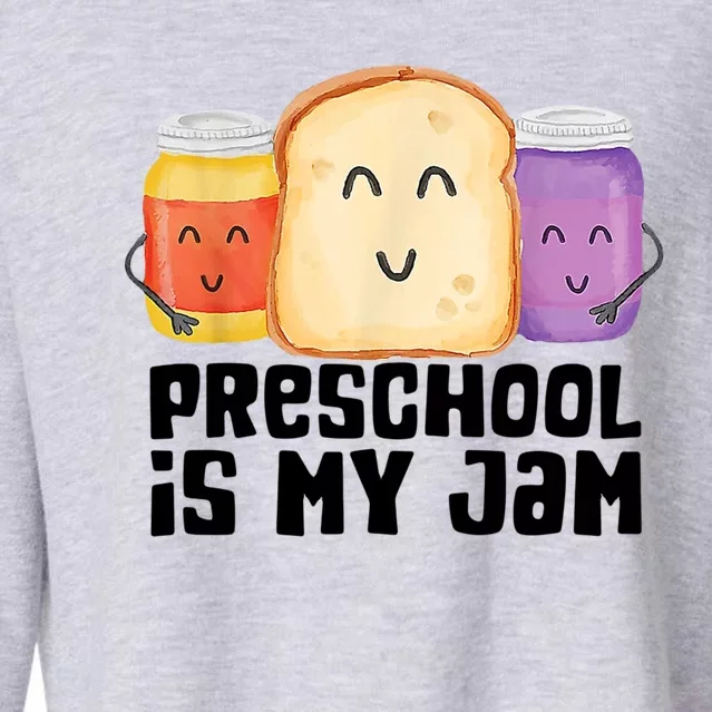 Preschool Is My Jam Back To School Funny Cropped Pullover Crew