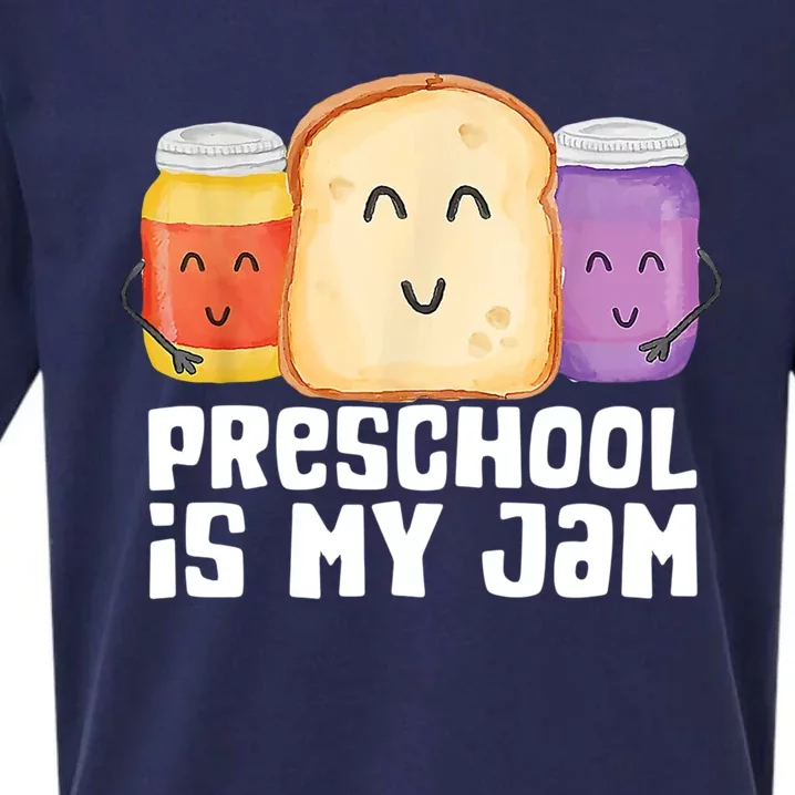 Preschool Is My Jam Back To School Funny Sueded Cloud Jersey T-Shirt