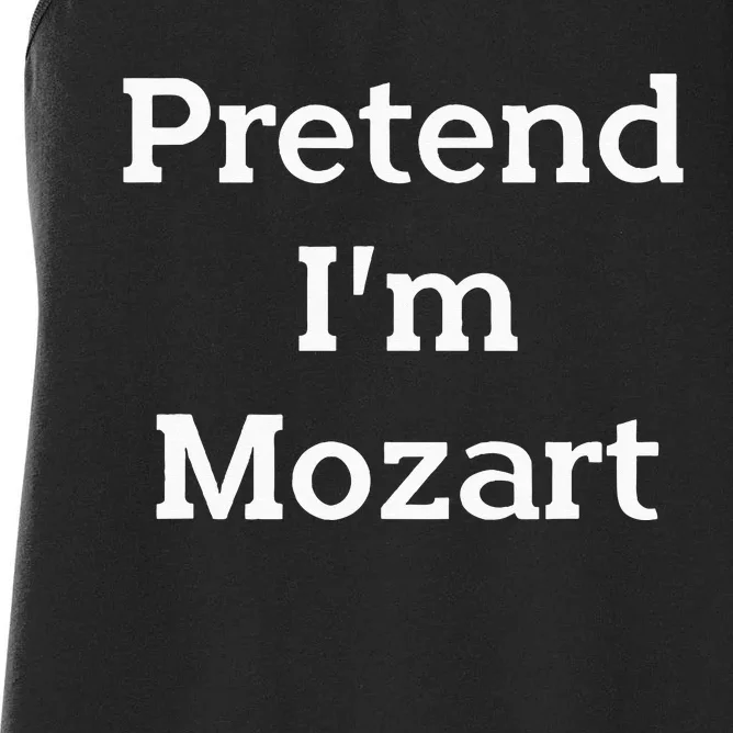 Pretend Im Mozart Costume Funny Music Halloween Party Women's Racerback Tank