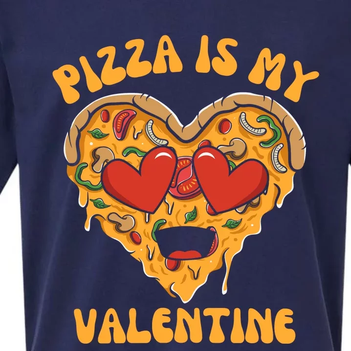 Pizza Is My Valentine Valentines Day Pizza Lover Sueded Cloud Jersey T-Shirt