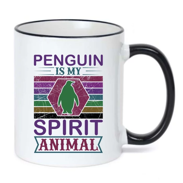 Penguin Is My Spirit Animal Black Color Changing Mug