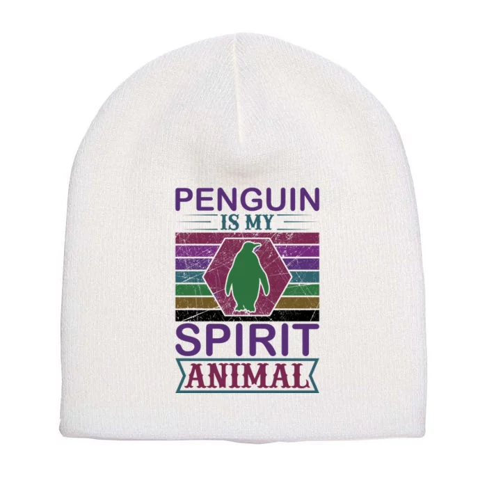 Penguin Is My Spirit Animal Short Acrylic Beanie