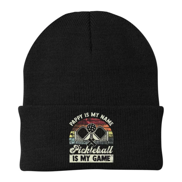 Papa is my name Pickleball is my Game Knit Cap Winter Beanie