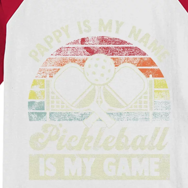 Papa is my name Pickleball is my Game Kids Colorblock Raglan Jersey