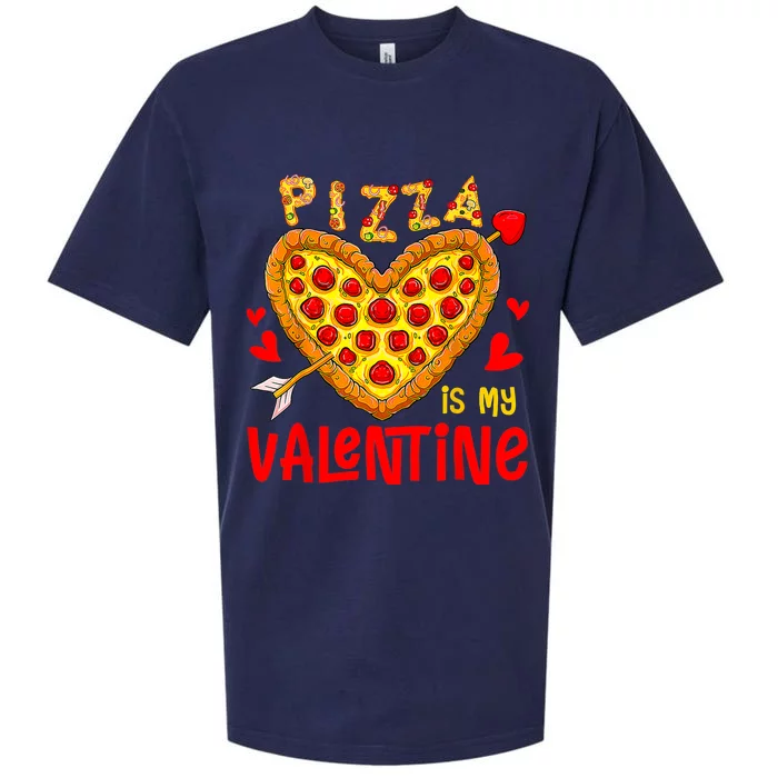 Pizza Is My Valentine Funny Valentines Day Sueded Cloud Jersey T-Shirt