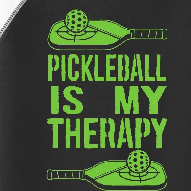 Pickleball is My Therapy Pickleball Paddle spots Toddler Fine Jersey T-Shirt