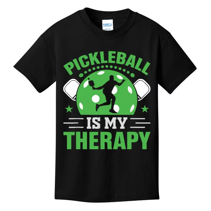 Pickleball Is My Therapy Kids T-Shirt