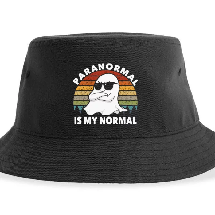 Paranormal Is My Normal Retro Ghost Hunting Halloween Sustainable Bucket Hat