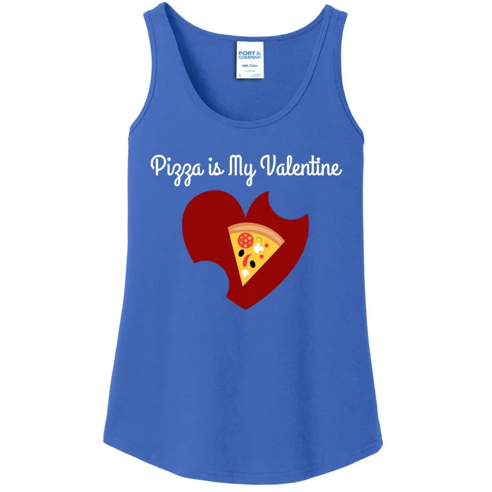 Pizza Is My Valentine Funny Valentines Day Pizza Heart Funny Gift Ladies Essential Tank