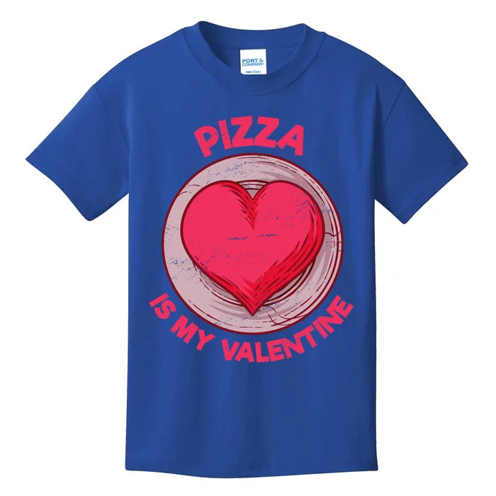 Pizza Is My Valentine Italian Food Funny Pizza Lover Humor Cute Gift Kids T-Shirt