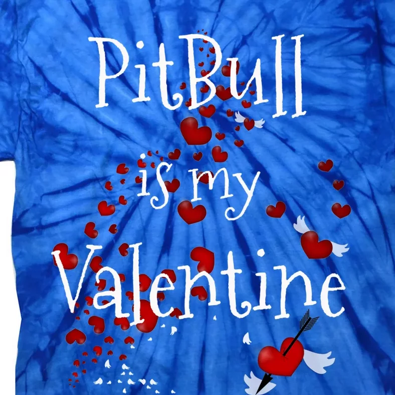 Pitbull Is My Valentine Tee Funny Dog Lover Valentines Day Funny Gift Tie-Dye T-Shirt