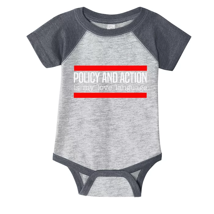 Policy Is My Love Language Activist Equality Justice Infant Baby Jersey Bodysuit