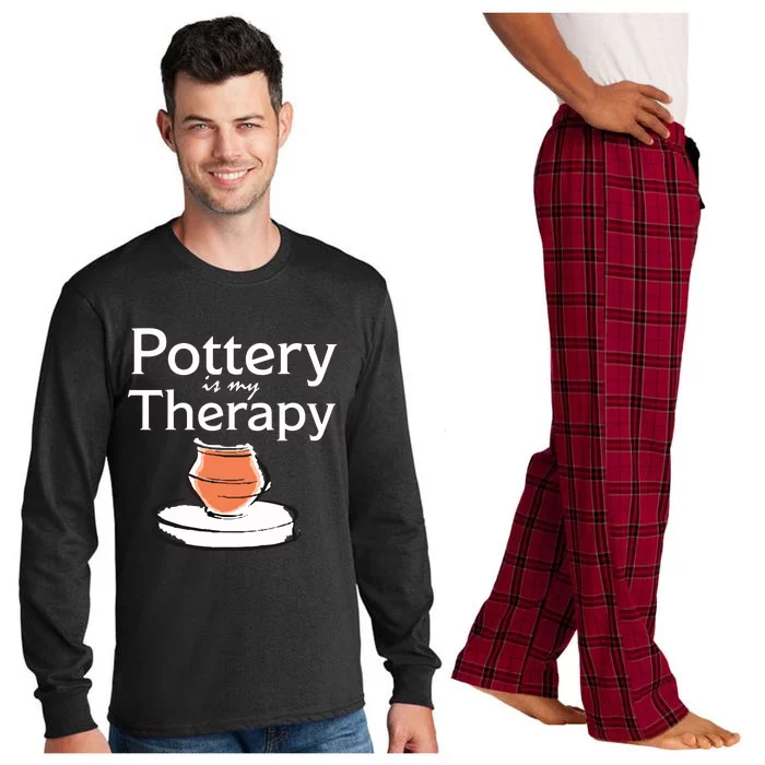 Pottery Is My Therapy Long Sleeve Pajama Set