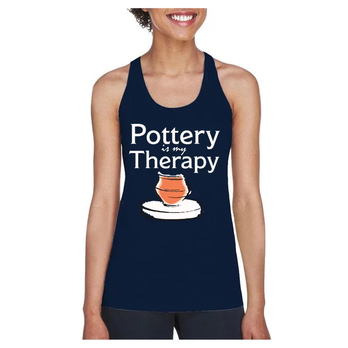 Pottery Is My Therapy Women's Racerback Tank