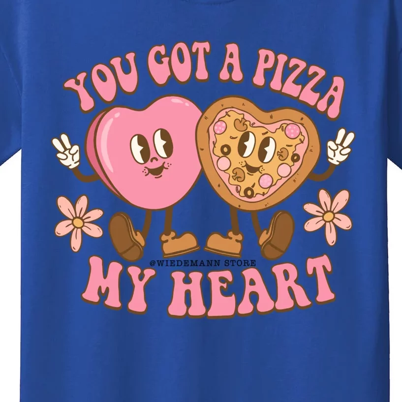 Pizza Is My Valentines Day Heart Funny Food Lover Gift Kids T-Shirt