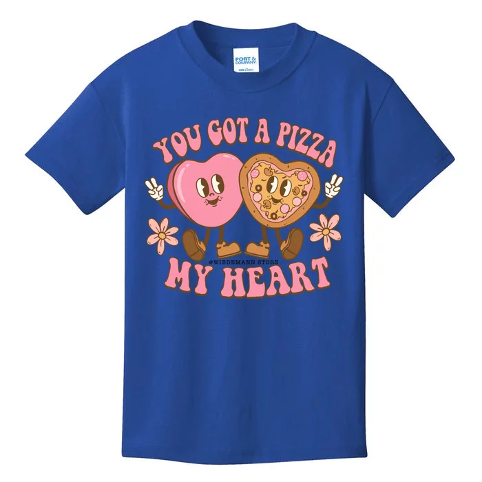 Pizza Is My Valentines Day Heart Funny Food Lover Gift Kids T-Shirt