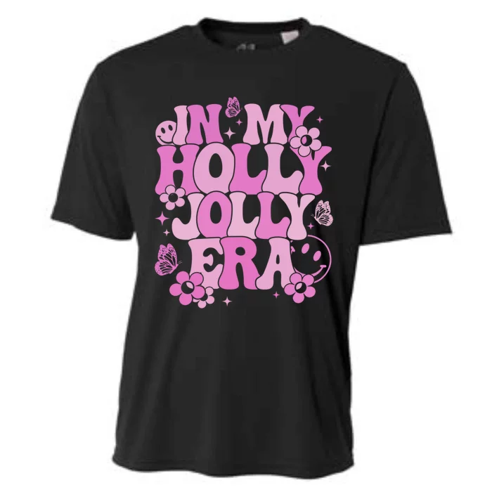 Pink In My Holly Xmas Jolly Era Groovy Retro Christmas Cute Gift Cooling Performance Crew T-Shirt