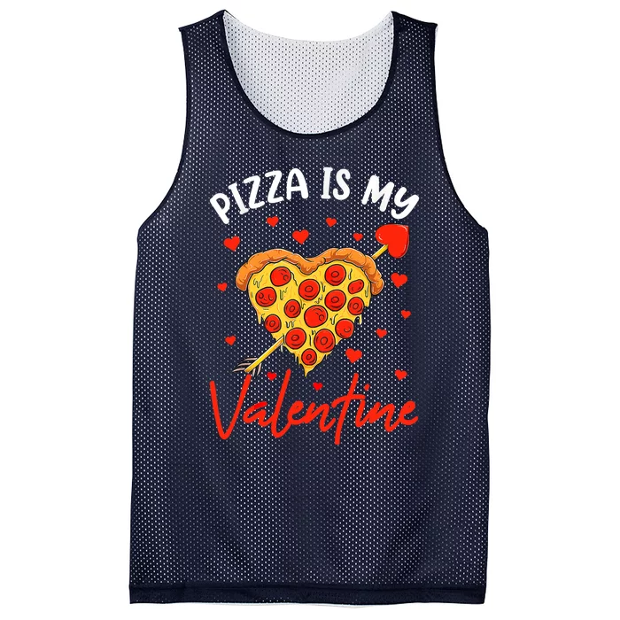 Pizza Is My Valentine Funny Valentines Day Matching Boy Girl Mesh Reversible Basketball Jersey Tank