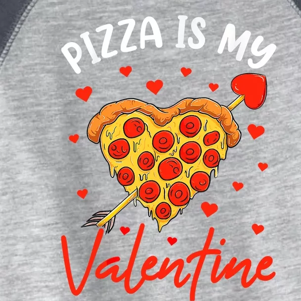 Pizza Is My Valentine Funny Valentines Day Matching Boy Girl Toddler Fine Jersey T-Shirt