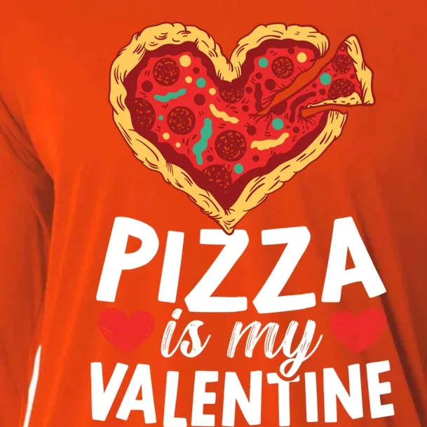 Pizza Is My Valentines Day Hearts Day Foodie Italian Food Cool Gift Cooling Performance Long Sleeve Crew