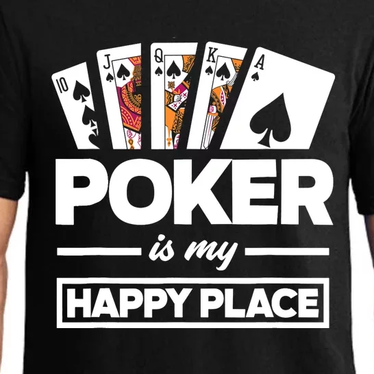 Poker Is My Happy Place Funny Poker Player Poker Pajama Set