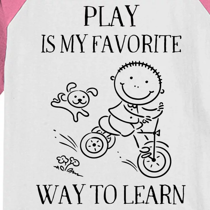 Play Is My Favorite Way To Learn Kids Colorblock Raglan Jersey