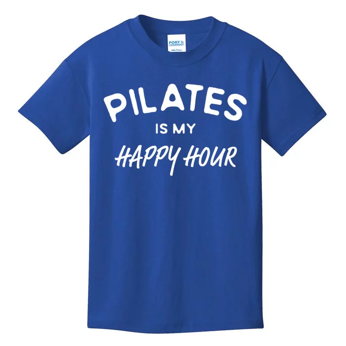 Pilates Is My Happy Hour Funny Pilates Funny Gift Kids T-Shirt