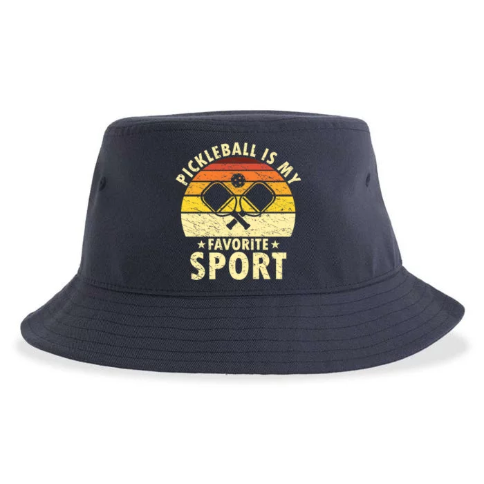 Pickleball Is My Favorite Sport Funny Pickleball Player Premium Sustainable Bucket Hat