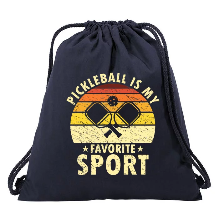 Pickleball Is My Favorite Sport Funny Pickleball Player Premium Drawstring Bag