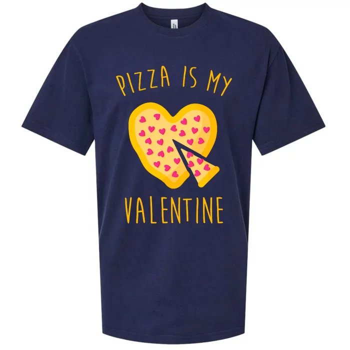 Pizza Is My Valentine Cute Heart Sueded Cloud Jersey T-Shirt