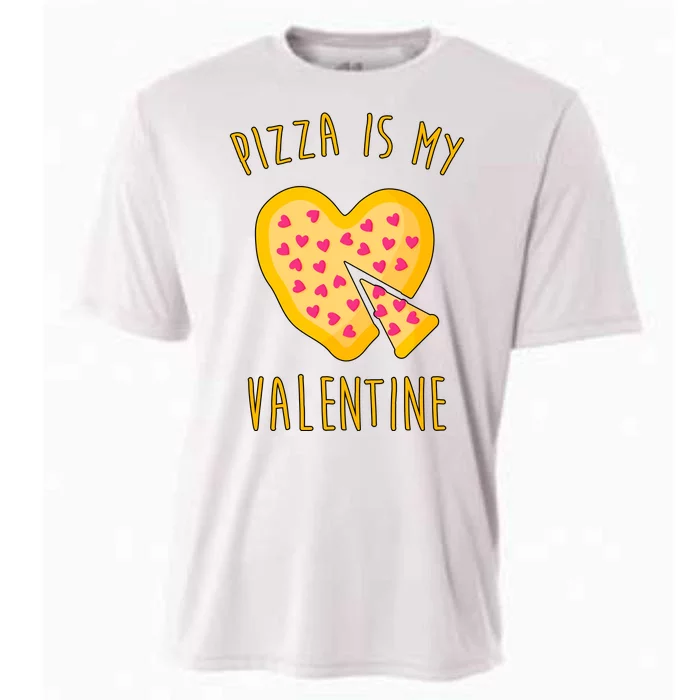 Pizza Is My Valentine Cute Heart Cooling Performance Crew T-Shirt