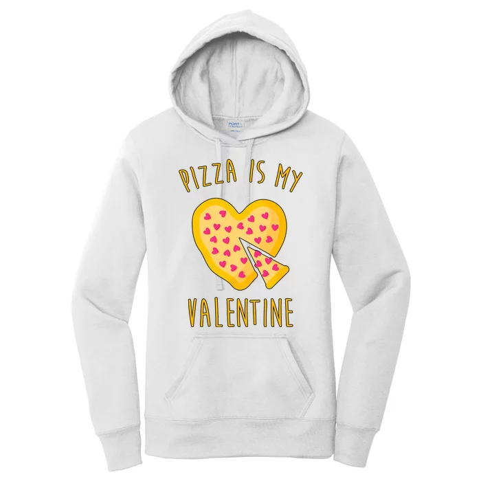 Pizza Is My Valentine Cute Heart Women's Pullover Hoodie