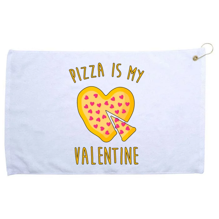 Pizza Is My Valentine Cute Heart Grommeted Golf Towel